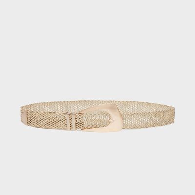 SONIA BRAIDED BELT IN BEIGE