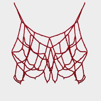 BODYCHAIN SISSI CON CUENTAS ROJAS