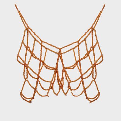 SISSI BODYCHAIN WITH ORANGE BEADS