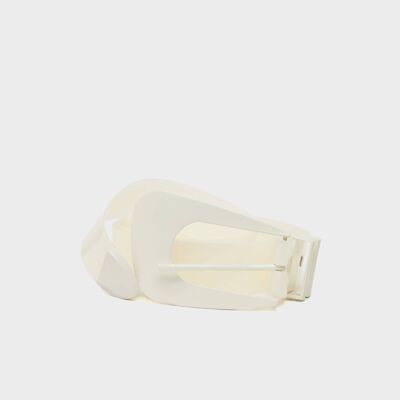 SARA VINYL BELT IN WHITE