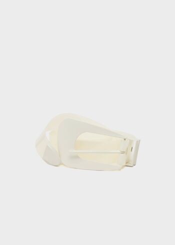 CEINTURE SARA EN VINYLE BLANC 1