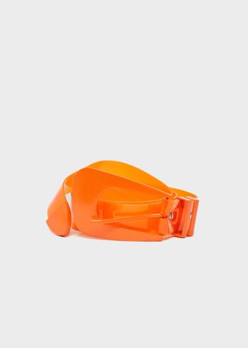 CEINTURE EN VINYLE SARA ORANGE 1