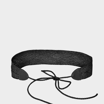 SAM BRAIDED BELT IN BLACK