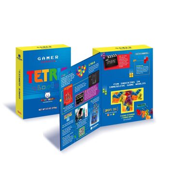 Powerbeärs Gamer Gummies Gift Box Tetris - Gummies avec 20% de jus de fruits et vitamines, 8 saveurs fruitées 2