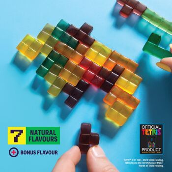 Powerbeärs Gamer Gummies Gift Box Tetris - Gummies avec 20% de jus de fruits et vitamines, 8 saveurs fruitées 3