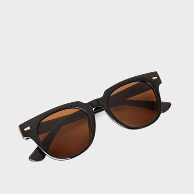 LUNETTES DE SOLEIL LEO ROUND LUCID NOIR