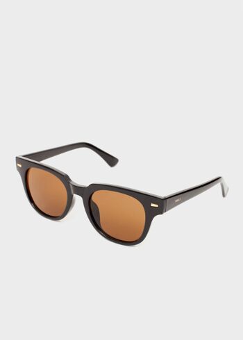 LUNETTES DE SOLEIL LEO ROUND LUCID NOIR 2