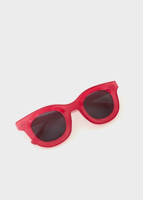 KIRA ROUND SUNGLASSES IN AMARANTH