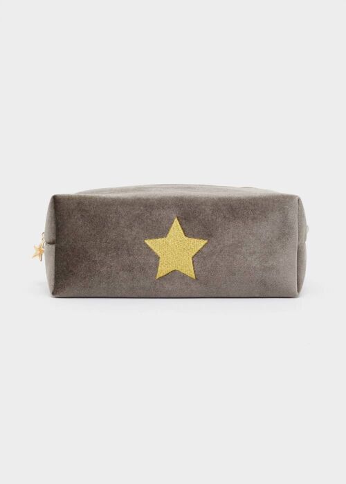 ERRY BEAUTY BAG WITH GOLD STAR TAUPE