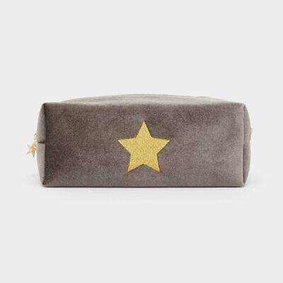 ERRY BEAUTY BAG WITH GOLD STAR TAUPE
