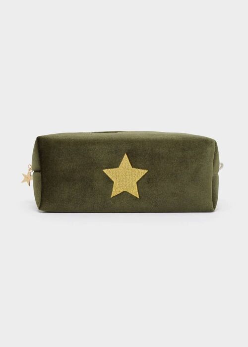 ERRY BEAUTY BAG WITH GOLD STAR GREEN