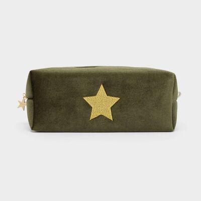 ERRY BEAUTY BAG WITH GOLD STAR GREEN