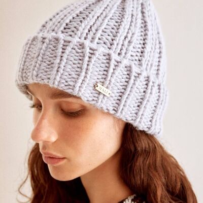 EMY POWDER BLUE CABLE KNIT HAT
