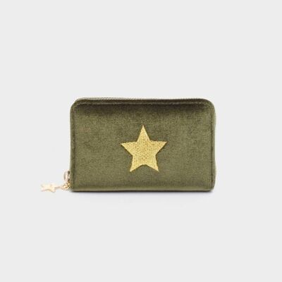 EMI GREEN WALLET WITH GOLD STAR