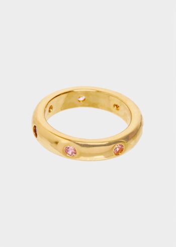 BAGUE ELENA EN OR AVEC CRISTAUX ROSE 3