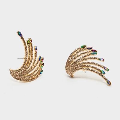 DIDI EARRINGS WITH GOLD CRYSTAL WIRES
