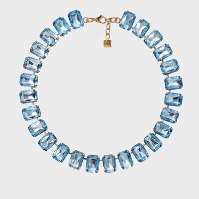 COLLAR ROCIO CON PIEDRAS AZULES