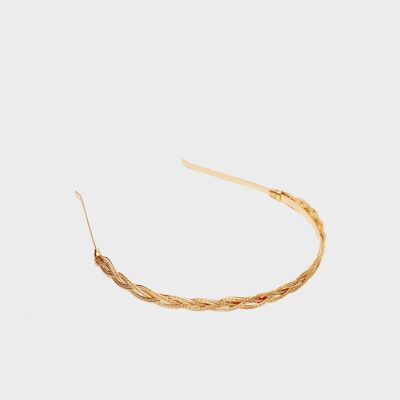 BRAIDED HEADBAND IN GOLD