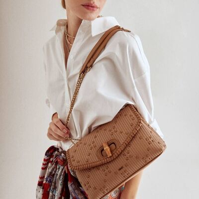 BERNA SHOULDER BAG IN TAUPE