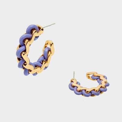 GOLD AND LILAC HOOP EARRINGS AREA