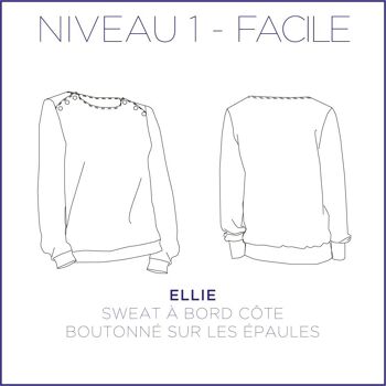 Patron de couture Ellie - Sweat - S/XL - Facile 11