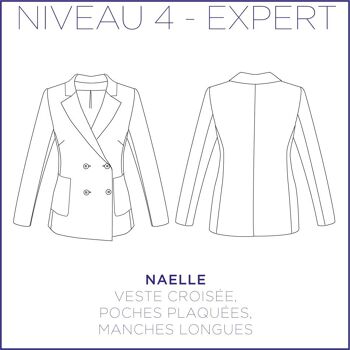 Patron de couture Naelle - Veste - 34/46 - Expert 14