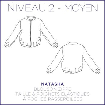 Patron de couture Natasha - Blouson - 34/48 - Moyen 16