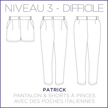 Patron de couture Patrick - Pantalon & Shorts - 34/48 - Difficile 19