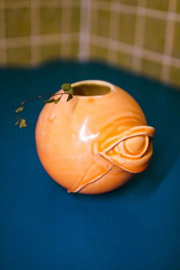 Vase Poly Orange à effet 2