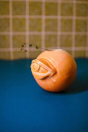 Vase Poly Orange à effet 3