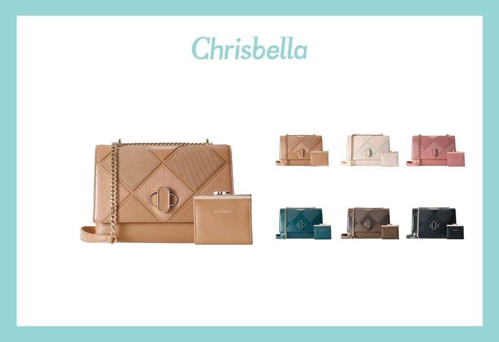 Borsa a tracolla con 2 scomparti + borsetta da donna