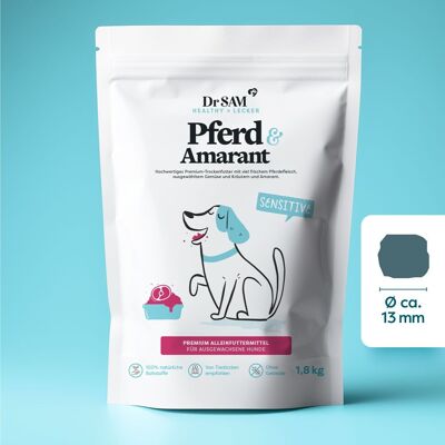 Premium dry food horse & amaranth for dogs - 1.8 kg