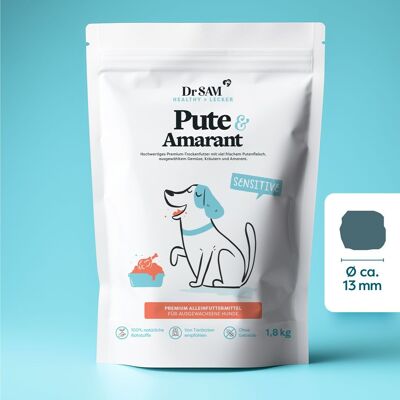 Cibo secco premium tacchino e amaranto per cani - 1,8 kg