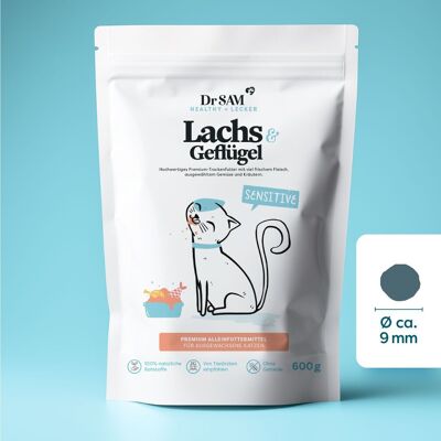 Premium Trockenfutter Lachs & Geflügel für Katzen