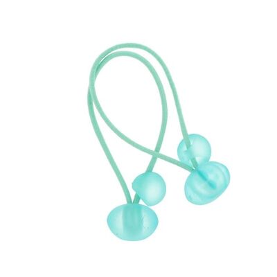 Set of 2 thin children's hair elastics with balls