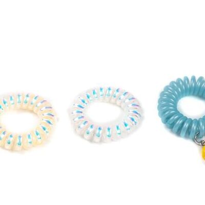 Set di 3 elastici per capelli per bambini, cavo telefonico