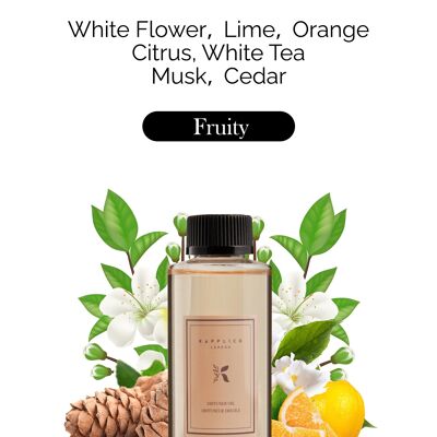 Kapplico New White Tea Diffuser Oil 200ml - Pure and Refreshing Aromatherapy Essential Oil Blend