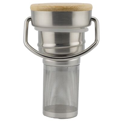 Tea strainer with lid for stainless steel drinking bottle with opening diameter 44 mm - Salty Mind