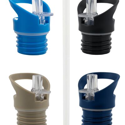 Drinking attachment with straw for stainless steel drinking bottles with an opening diameter of 44 mm - Salty Mind