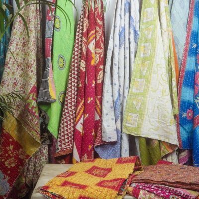 Vintage indische Kantha Quilt