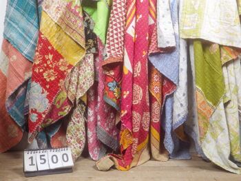 courtepointe indienne Kantha vintage 10