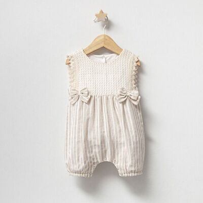 A Pack of Three Sizes 100% Cotton Natural Linen Romper