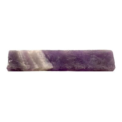 Bacchetta di cristallo a taglio grezzo, 10x2x0.5 cm, Ametista