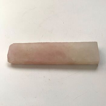 Baguette en cristal brut, 10x2x0.5 cm, quartz rose 6