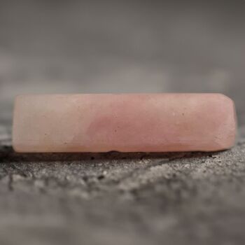 Baguette en cristal brut, 10x2x0.5 cm, quartz rose 7