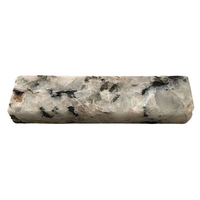 Baguette en cristal brut, 10x2x0.5 cm, pierre de lune arc-en-ciel
