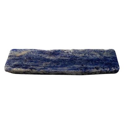 Bacchetta di cristallo a taglio grezzo, 10x2x0.5 cm, sodalite