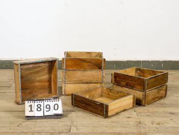 grand moule à briques en bois récupéré vintage 10