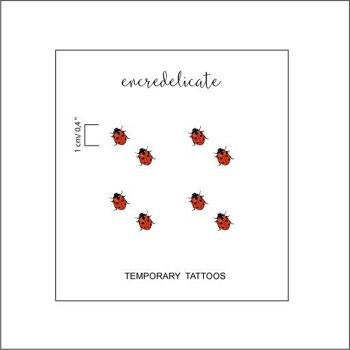 tatouages temporaires de coccinelle (lot de 8) 3
