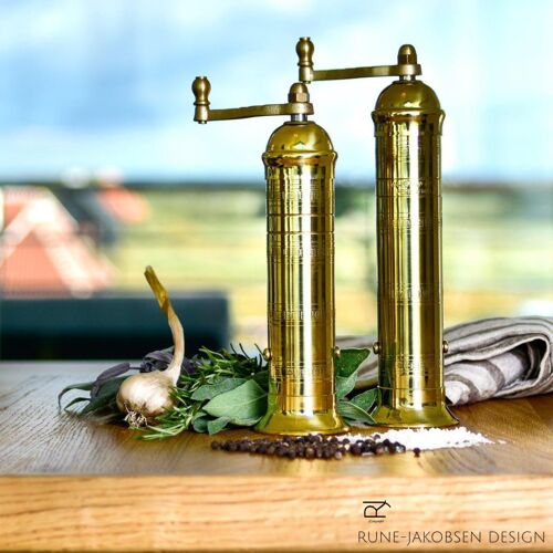 'Brass Mill' brass salt & pepper mill - 2 sizes